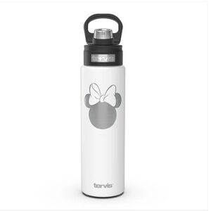 Minnie Silhouette Engraved on Glacier White Stainless Steel Wide Mouth Bottle